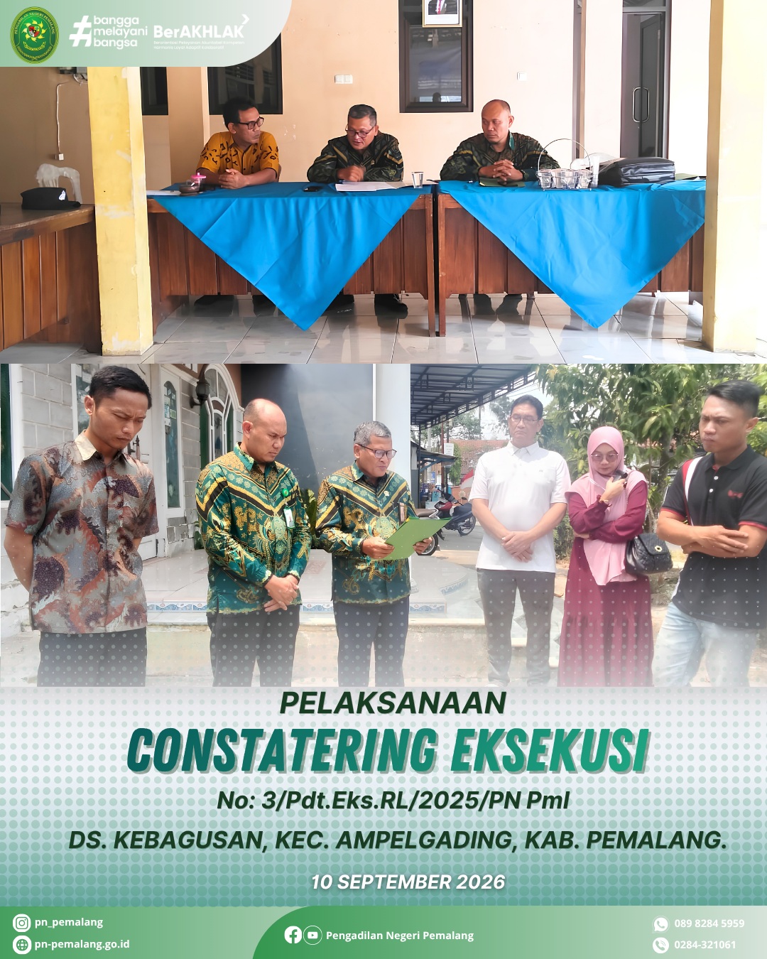 Konstatering Pengadilan Negeri Pemalang