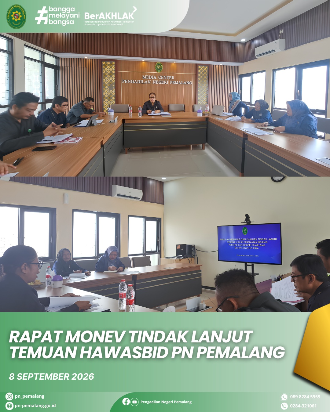 Rapat Tindak Lanjut Hakim Pengawas Bidang Pengadilan Negeri Pemalang